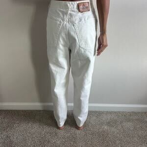 Liz Wear Vintage White Denim Pants — Straight Leg Size 14